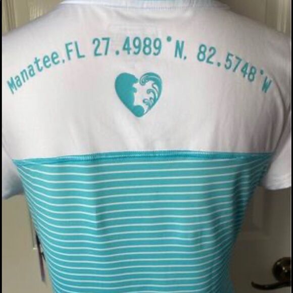 NWT CHUBBY MERMAID JUNIOR  STRIPED BLUE/WHITE TOP - Picture 6 of 10